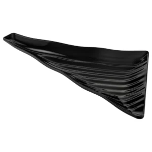 Black Melamine Curved Wavy Platter w/SF R