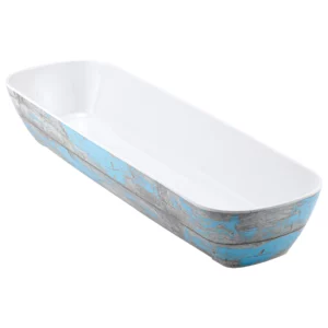 TWD7724BL Rustic Blue Tura Melamine 2/4Size Crock 530x162x81mm 3.5L
