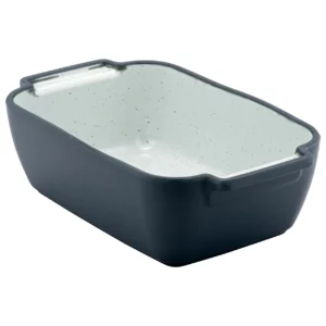 TBL4614 Steel Blue Marl Melamine 1/4 Size Crock 265x162x80mm