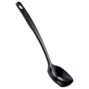 TB102N Black Melamine Solid Spoon 220mm