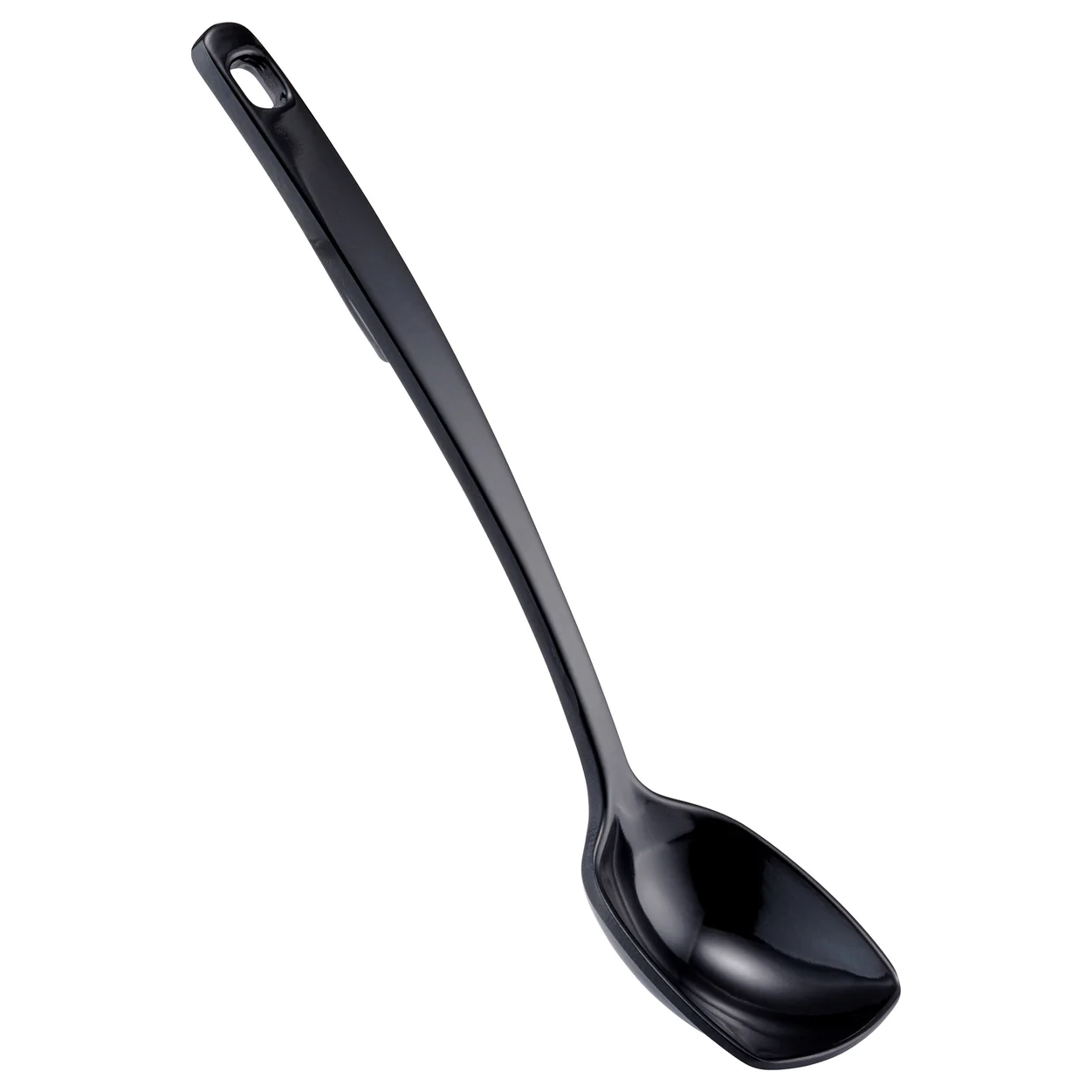 TB102N Black Melamine Solid Spoon 220mm